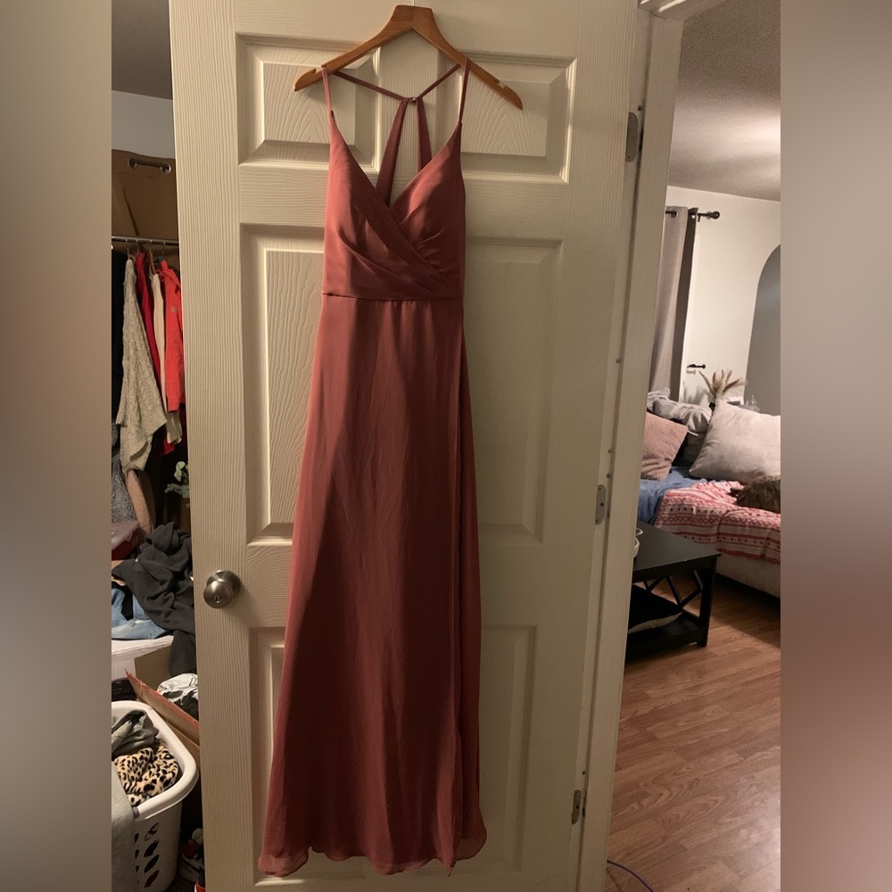 Azazie bridesmaid dress in Dessert Rose - Picture 1 of 3